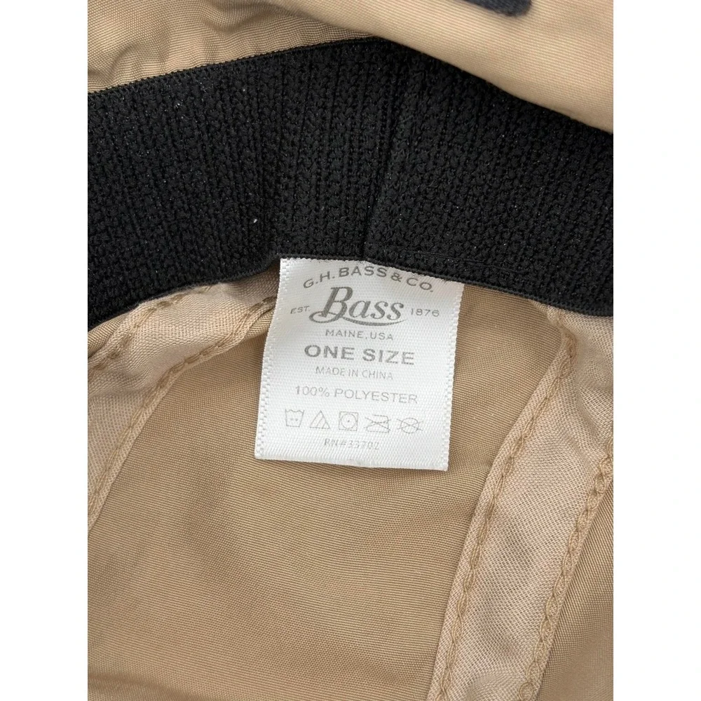 GH Bass & Co Fishing Hat Mens One Size Tan Flap Sun Protection Neck Guard